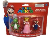 New Official Super Mario Mini Figure Collection Yoshi Princess Peach & Mario Set