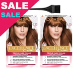 L'Oreal Excellence Light Amber 6.35 Permanent Hair Color 2 pcs