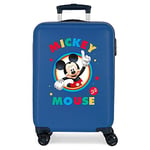 Disney Circle Mickey Blue Cabin Suitcase 37 x 55 x 20 cm Rigid ABS Combination Lock 34 Litre 2.6 kg 4 Double Wheels Hand Luggage