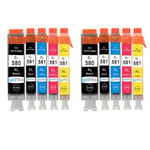 10 Ink Cartridges (5 Set) for Canon PIXMA TR8550, TS6350, TS8200, TS8352, TS9550