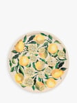 Emma Bridgewater Lemons Print Round Wood Tray, 38cm, Yellow/White