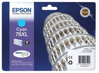 Epson 79XL Leaning Of Pisa Cyan Genuine, XL High Yield Ink Cartridge DuraBrite U