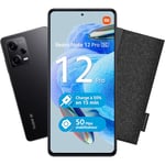 Xiaomi REDMINOTE 12 Pro 5G 128GB Noir, Etui Inclus, Smartphone débloqué, Écran AMOLED 120Hz Ultra-Fluide, Caméra de Pro avec OIS, Charge Turbo