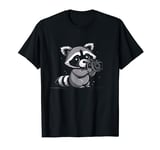 Raccoon With Camera Photographer Cute Kawaii Photography T-Shirt