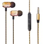 iPro Accessories Nokia 5.4 Earphone, Nokia 5.4 Headphone Premium Quality Bass Stereo In-ear Earbuds with Remote and Mic Microphone with 3.5mm Jack (GOLD)