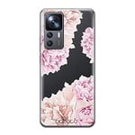 Babaco ERT GROUP mobile phone case for Xiaomi 12T/12T pro/K50 Ultra original and officially Licensed pattern Flowers 001 optimally adapted to the shape of the mobile phone, partially transparent