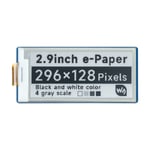 2.9inch E-Paper E-Ink Display Module for Raspberry Pi Pico, 296×128, Black / White, SPI