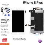 NEW iPhone 8 Plus Retina LCD Digitiser Touch Screen Full Assembly w/Parts WHITE