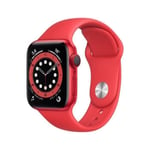 Apple Watch Series 6 GPS + Cellular - 40mm Boîtier aluminium Rouge - Bracelet Rouge (2020) - Reconditionné - Très bon état
