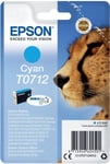Epson T0712 Cheetah Cyan, Genuine, DURABrite Ultra Ink