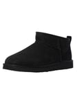 UGGClassic Ultra Mini Suede Slippers - Black