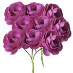 Creativ Tygblommor Textil - Rosa Ranunkel 9 st 40mm