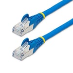 StarTech.com Câble Ethernet CAT6a 1,5m - Low Smoke Zero Halogen (LSZH), 10 Gigabit 500MHz 100W PoE RJ45 S/FTP Cordon Réseau Snagless Bleu (NLBL-150-CAT6A-PATCH)
