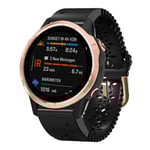 Garmin Fenix 6S Silikon Klockarmband med Spetsdeisgn - Svart