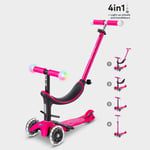 Pink Mini Micro 2 Grow 4-in-1 Scooter with LED Light-Up Wheels Age 1-6 MMD359