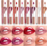 Shimmer Hydrating Lip Glow Oil Hyaluronic Acid Lipgloss Set 8 Colors High Shine