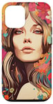 Coque pour iPhone 15 Femme Années 70 Design Art Rétro-Nostalgie Culture Pop