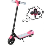 Electric Scooters S4 Pink For Kids Bluetooth LED Display Pedal Lights E-Scooter