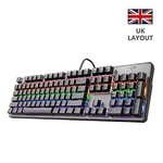 Trust Gaming 23067 GXT 865 Asta RGB Mechanical Gaming Keyboard, UK Layout - Bla