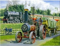 DIY Diamond Painting Kit Full Drill 5D Paint by Number Kits Rhinestone Embroidery Pictures Arts for Home Wall Decor Gifts Adults and Kids 30X40Cm Steam Engine Train