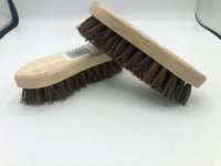 Hand Scrubbing Bursh Bassine Wooden Stiff Hard Deck Bristle Floor Clean 2Pk uk
