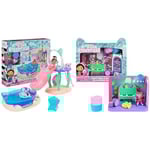 Gabby's Dollhouse Gabby et la Maison Magique Piscine de Gabby - 2 Figurines Et Accessoires & Gabby et la Maison Magique - Playset Deluxe La Salle De Musique DJ Miaou