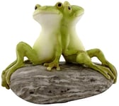 Top Collection Statue Miniature pour Jardin de fées et Terrarium - Grenouille sur Pierre