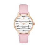 Kate Spade New York Klockarmband KSW9021 Läder Rosa 16mm
