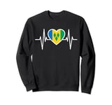 My Heart beat for Saint Vincent and the Grenadines Heartbeat Sweatshirt