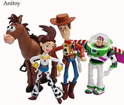 honeyya 4 Pcs/Set Anime Toy Story 3 Buzz Lightyear Woody Jessie Pvc Action Figure Collectible Model Toy Kids Gifts 14.5-18Cm Kt443