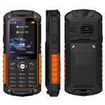 Portable Antichoc Double SIM 2.4 Pouces Téléphone Incassable IP68 FM Orange + SD 4Go YONIS