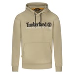 Sweat avec manches longues et col à capuche Timberland coton mélangé beige