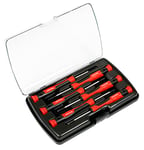 Sealey Premier Precision Screwdriver Set, 6pc, Slotted and Phillips - AK97324, Red