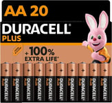 Duracell Plus AA Batteries (20 Pack) - Alkaline 1.5V - Brand New