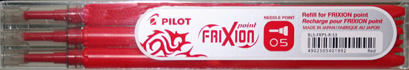 Pilot Patron Frixion Point 05 röd 3 st/fp