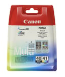 Original Canon PG40 CL41 Twin Pack Ink Pixma MP190 MP210 MP220 MP450 MP460 MP470