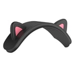 Airpods Max Headset Cat Ears Silikondeksel - Svart / Rosa