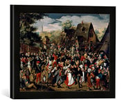 Kunst für Alle 'Image encadrée de Pieter Brueghel Le Jeune Le Lave-Vaisselle, champêtre Impression d'art dans Le Cadre de Haute qualité Photos Fait Main, 40 x 30 cm, Noir Mat
