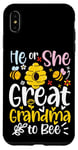 Coque pour iPhone XS Max He Or She Great Grandma To Bee Cute Baby Sexe Reveal