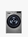 LG F4V709STSE Freestanding Washing Machine, 9kg Load, 1400rpm Spin, Graphite Grey