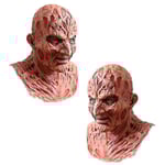 Freddy Krueger Latex Mask Karneval Halloween Realistisk Vuxen Fest  Läskig Cosplay Prop