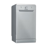 Indesit 9 Place Settings Freestanding Slimline Dishwasher - Silver DF9E1B10SUK