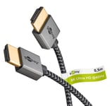 Goobay Slim Ultra High Speed HDMI-kabel, 8K@60Hz, 0,5m - Svart