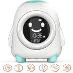 Foreita Children‘s Sleep Training Alarm Clock - Wake Up Clock Night Light Timer Thermometer for Toddlers Kids Girls Boys Bedroom Bedside Clock