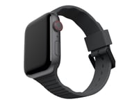[U] Apple Watch Band 45Mm/44Mm/42Mm, Series 7/6/5/4/3/2/1/Se - Aurora Black - Klockräm För Smart Klocka - Antimikrobiell - Svart - För Apple Watch Hermès Series 9, Series 10, Series 8, Series 9, Ultra, Ultra 2