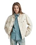 G-STAR RAW Women's Oversized Western Jacket, Beige (ecru D22579-D300-159), S