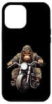 Coque pour iPhone 15 Pro Max singe moto / motard singe