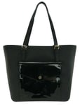 Michael Kors Black Tote Bag Large Saffiano Leather Open Top Womens Handbag