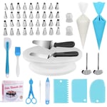 Cake Decorating Equipment, Omew 78pcs Cake Decorating Supplies Kit Cupcake Decorating Tools Baking Supplies with Cake Turntable Stand, 36 Piping Tips, Icing Smoother Spatula and Frosting Tools Set