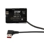 ZITAY LP-E6 Dummy Battery USB Power Adapter Cable for Canon EOS 5DS,5DS R, 5D Mark II, 5D Mark III, 60D, 60Da, 6D, 70D, 7D, 80D DSLR Cameras